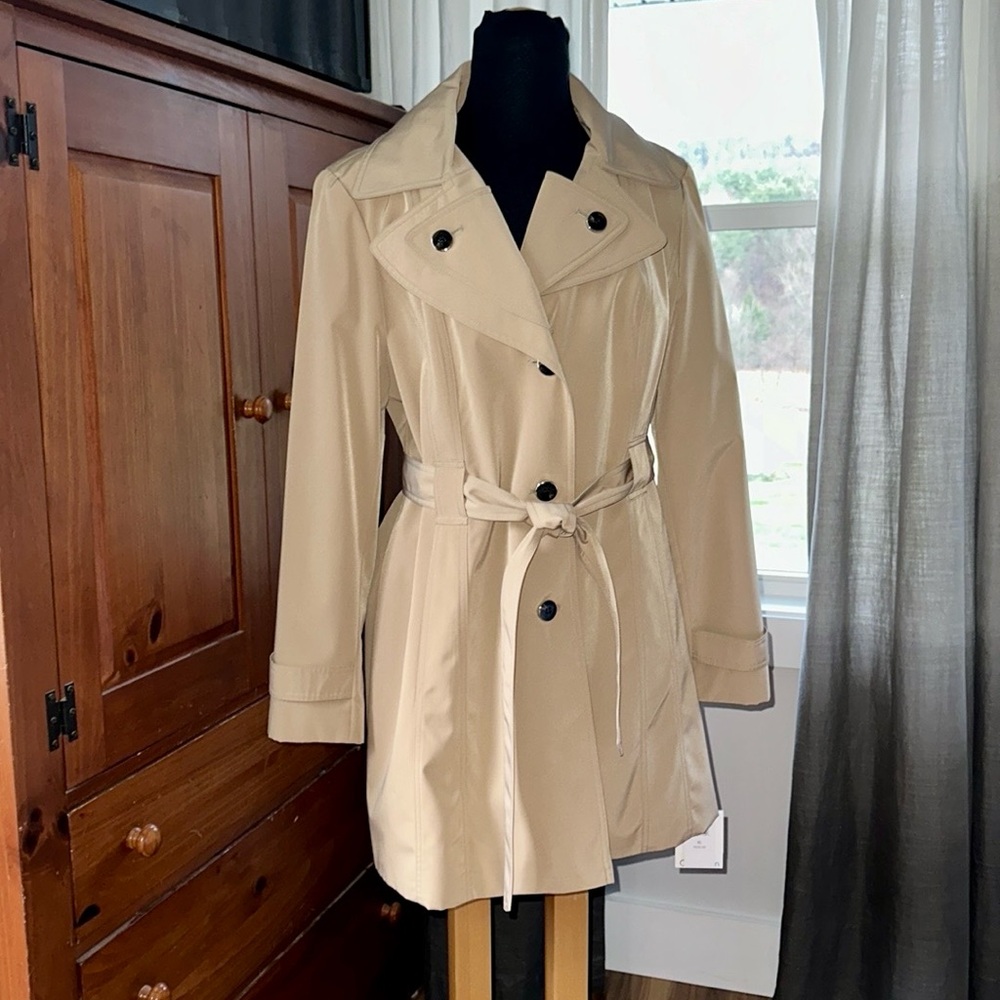 Calvin Klein Trench Coat Double Breasted and Belted Softshell
